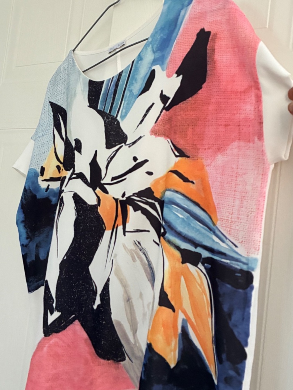 Zara abstract art floral blouse / top - Picture 4 of 6